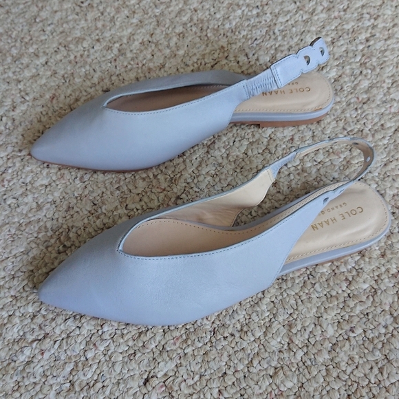 Cole Haan Merrit Skimmer light blue Slingback Flats size 8.5 - Picture 5 of 13